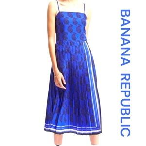 BANANA REPUBLIC Midi Dress, Adjustable Spaghetti Straps, Size 6.